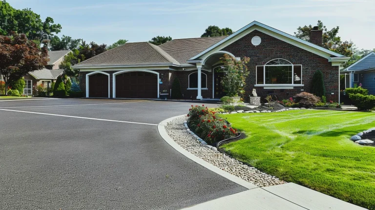 modern asphalt driveway